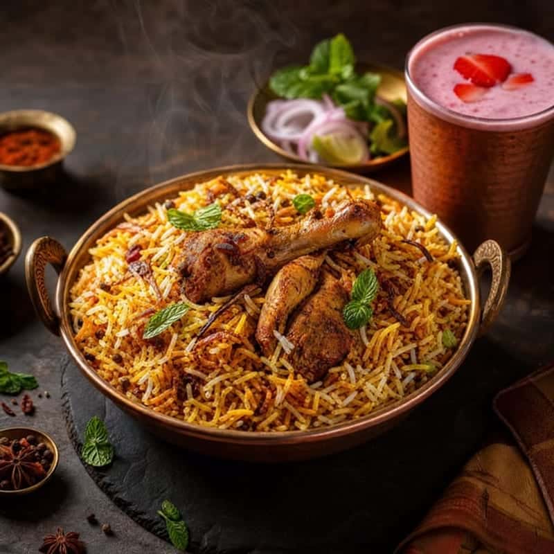 Chicken Biryani & Shake Combo