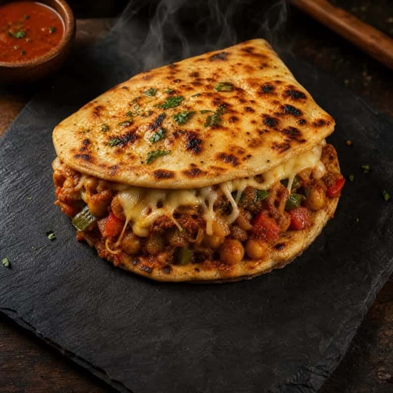 Chole(chickpea) Masala Naan Sandwich