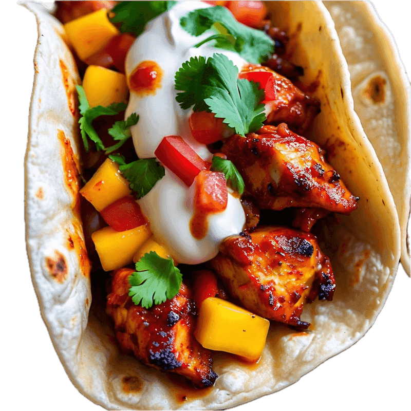 Habanero Masala Mango Chicken Taco