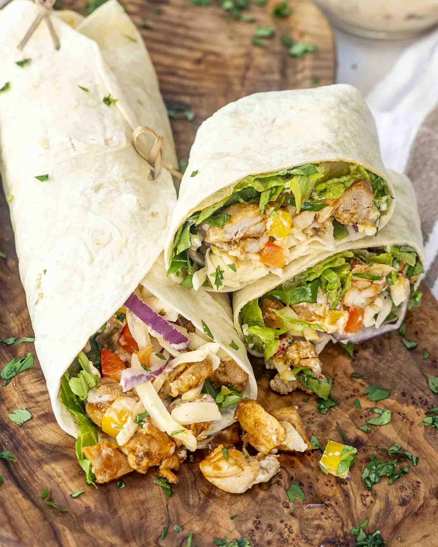 Masala Chicken Naan Sandwich