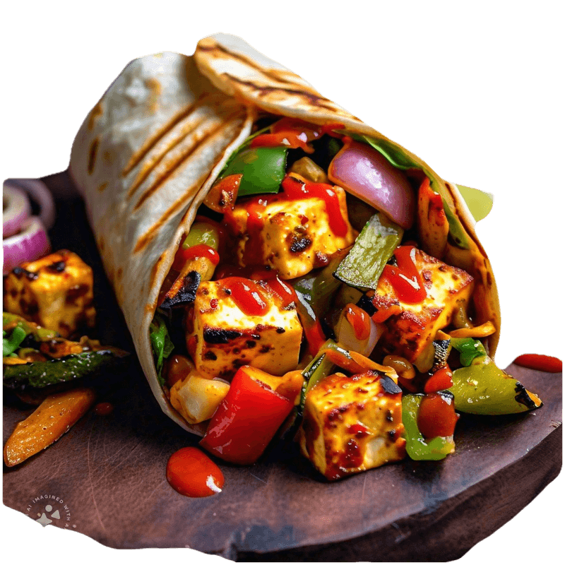 Spicy Paneer Naan Sandwich